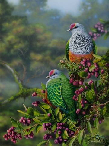 Fruitful Ground pigeon painting by James Hough