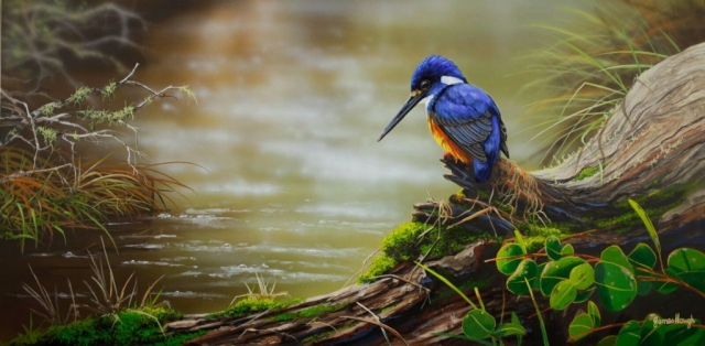 King Fisher painting by James Hough